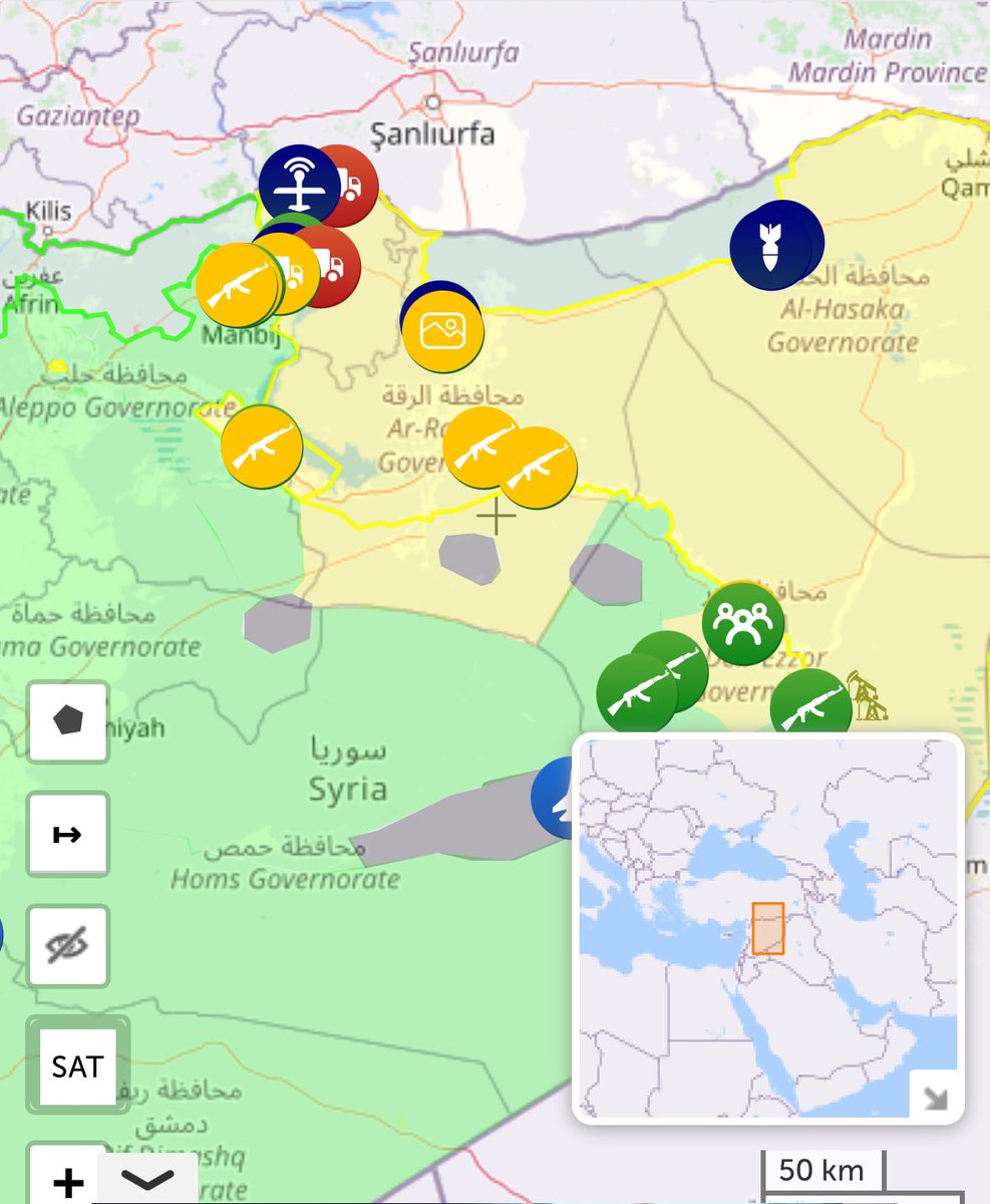 DrMWilk's tweet photo. #Syrien: Der überfällige Sturz des Diktators Assad  darf nicht nahtlos in islamistischen Terror übergehen.
Die in Nordostsyrien #Rojava gelegene Stadt Manbij befindet sich nach nunmehr viertägigen Angriffen durch türkisch unterstützte islamistische Milizen in weiten Teilen in der Hand der Angreifer. Sie werden aus der Luft von türkischen Drohnen unterstützt. Der Militärrat von Manbij und die Selbstverteidigungseinheiten Rojavas SDF kämpfen weiter gegen die Islamisten der SNA. Das #Erdoganregime nutzt die momentane Situation in Syrien zur Erweiterung seines Einfluss/Machtbereiches und greift auch weiter in schon bekannter Weise die Menschen der Selbstverwaltungszone Rojavas durch Bombardements an. Manbij wurde 2016 durch kurdische YPG/YPJ mit US Unterstützung vom Terror des IS befreit. Nun erobern islamistische Milizen mit Unterstützung des Natolandes Türkei die Gebiete zurück. Schon zuvor waren über 120.000 kurdische und jesidische Menschen aus der Region Sehba vor den Islamisten der SNF  nach Rakka geflohen.  Die Versorgung ist schwierig, es mangelt an allem, es gibt Tote, die Menschen leiden. Der Terror muss enden. Hierzu ist eine klare Position und internationaler Druck notwendig.