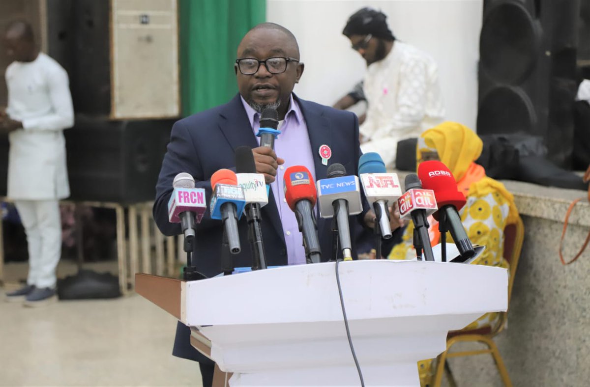 GafarAlawode's tweet photo. Glad to deliver a keynote address  #UHCDay event organised by @NascareagencyNg where both the state and LGAs made funding commitments towards enrolling 250,000 vulnerable residents. @dgiconsult @LHSSproject https://t.co/I54TXXGiEy