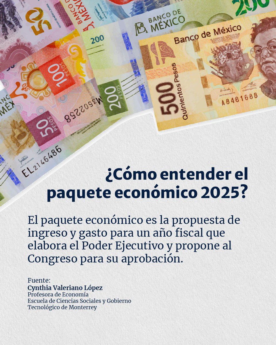 CSocialesTec's tweet photo. 🧵📈 ¿Cómo funciona el #PaqueteEconómico2025? 💰 Nuestra guía te ayuda a entenderlo sin complicaciones. 
Conoce cómo afecta tus finanzas y el desarrollo del país 🇲🇽 https://t.co/Y0M8J9yLnG