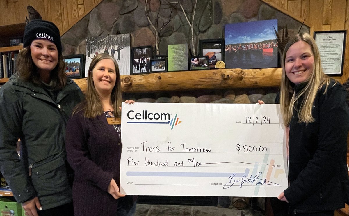 Trees4Tomorrow's tweet image. This $500 Green Gift from Cellcom will help fund TFT's Science Earth Explorations for Kids (SEEK) program, an environmental education program for grade-school children during the summer. Program registration opens mid-March 2025 at treesfortomorrow.com. 

#GivingBack #cellcom