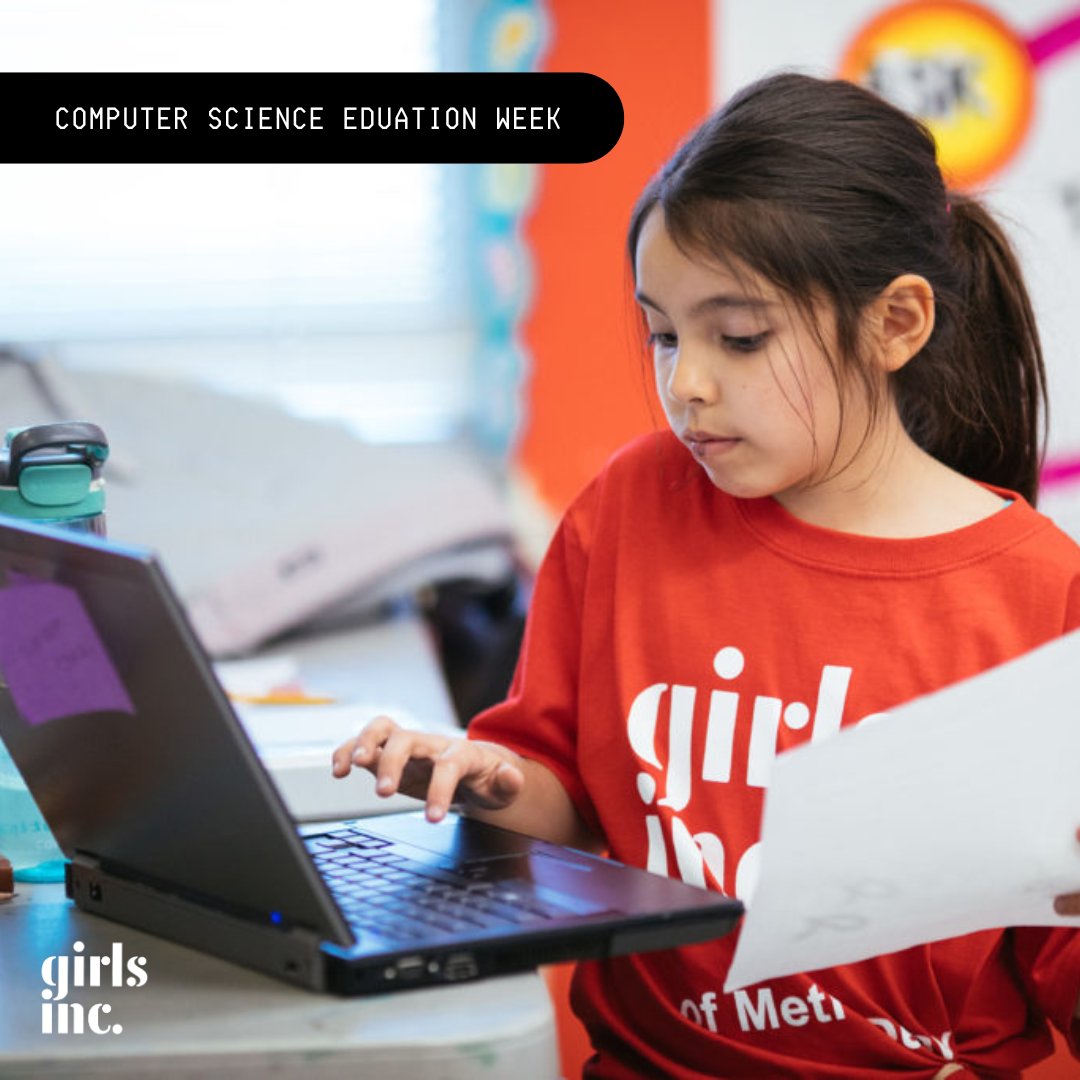 girls_inc's tweet image. Happy #ComputerScienceEducationWeek! 🖥️  At Girls Inc., programs like Operation SMART ignite curiosity and build STEM skills, inspiring girls with the confidence to pursue exciting careers in these fields. Let’s inspire the next generation of innovators! 🌟 #strongsmartbold