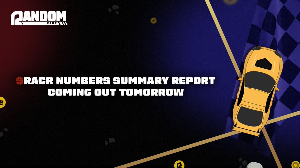 random_race's tweet image. Stay tuned, $RACR community! 📊

Tomorrow, we’ll drop a numbers report summarizing the first week since our token launch 🚀

Get ready to see how far we’ve come together in just 7 days! 🏎️ 💨