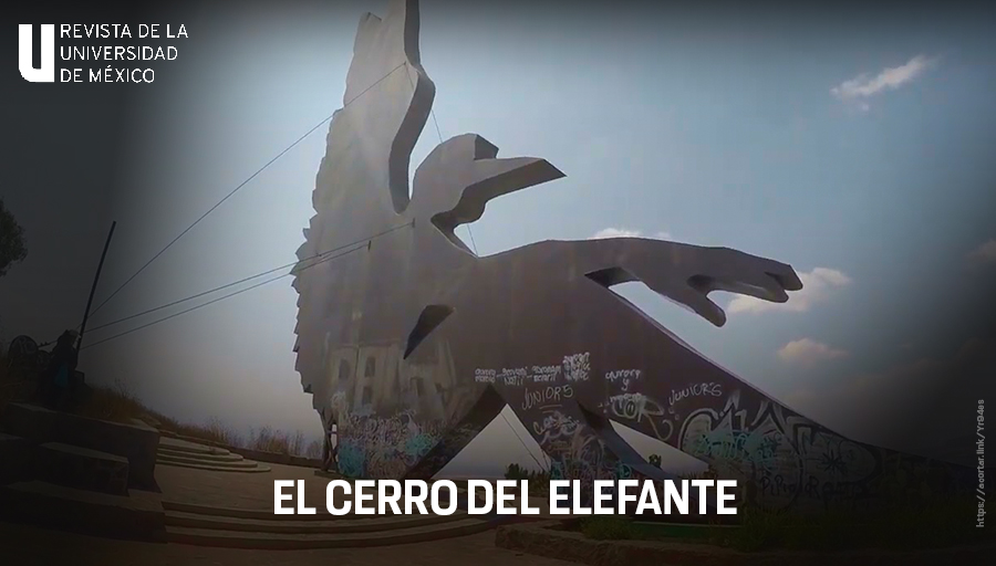 UNAM_MX's tweet photo. ¿Conoces el Cerro del Elefante? Puede verse a escasos metros de la autopista México-Puebla y tiene en la cima una escultura de Jorge Marín. Súbelo ⛰️ con @revista_unam > https://t.co/Uy5orX8xRD https://t.co/nxRvhR9Puo