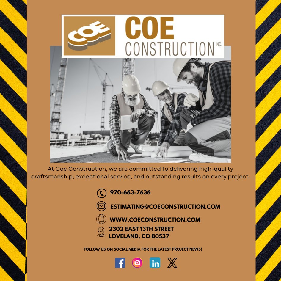 COEConstruct's tweet image. 💪 A new week means new opportunities to build something amazing! At Coe Construction, we’re all about quality, dedication, and turning your ideas into reality. Explore our projects and see how we’re building Colorado at coeconstruction.com! #MondayMotivation #BuiltToLast