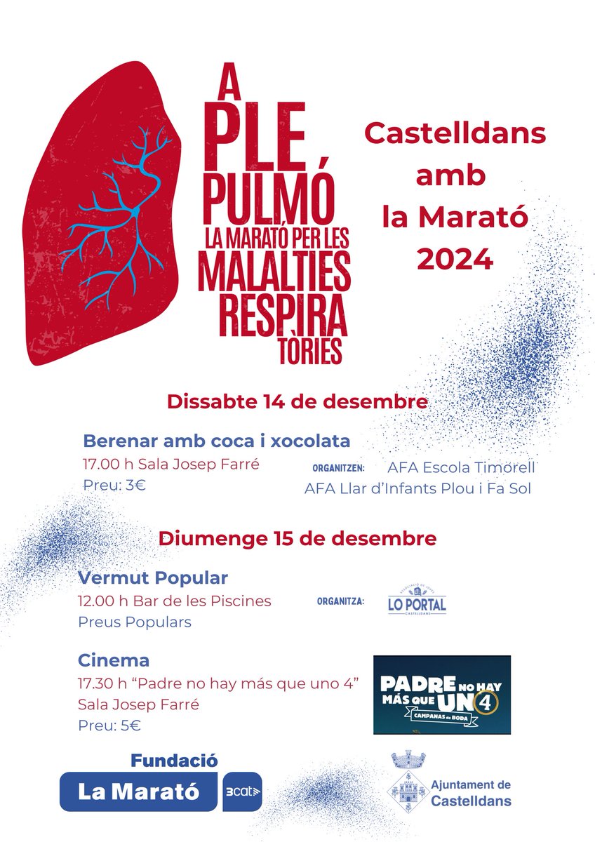 💙 Castelldans amb La Marató 2024!
 #Castelldans