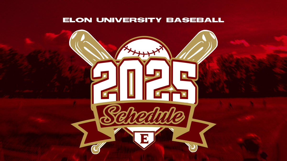 🚨 Mark Your Calendars! 🚨 

The 2025 Elon Baseball Schedule is HERE! 

✅33 games at Latham Park
✅Opening series at Texas A&amp;M
✅Home games against UNC, Wake Forest and ECU