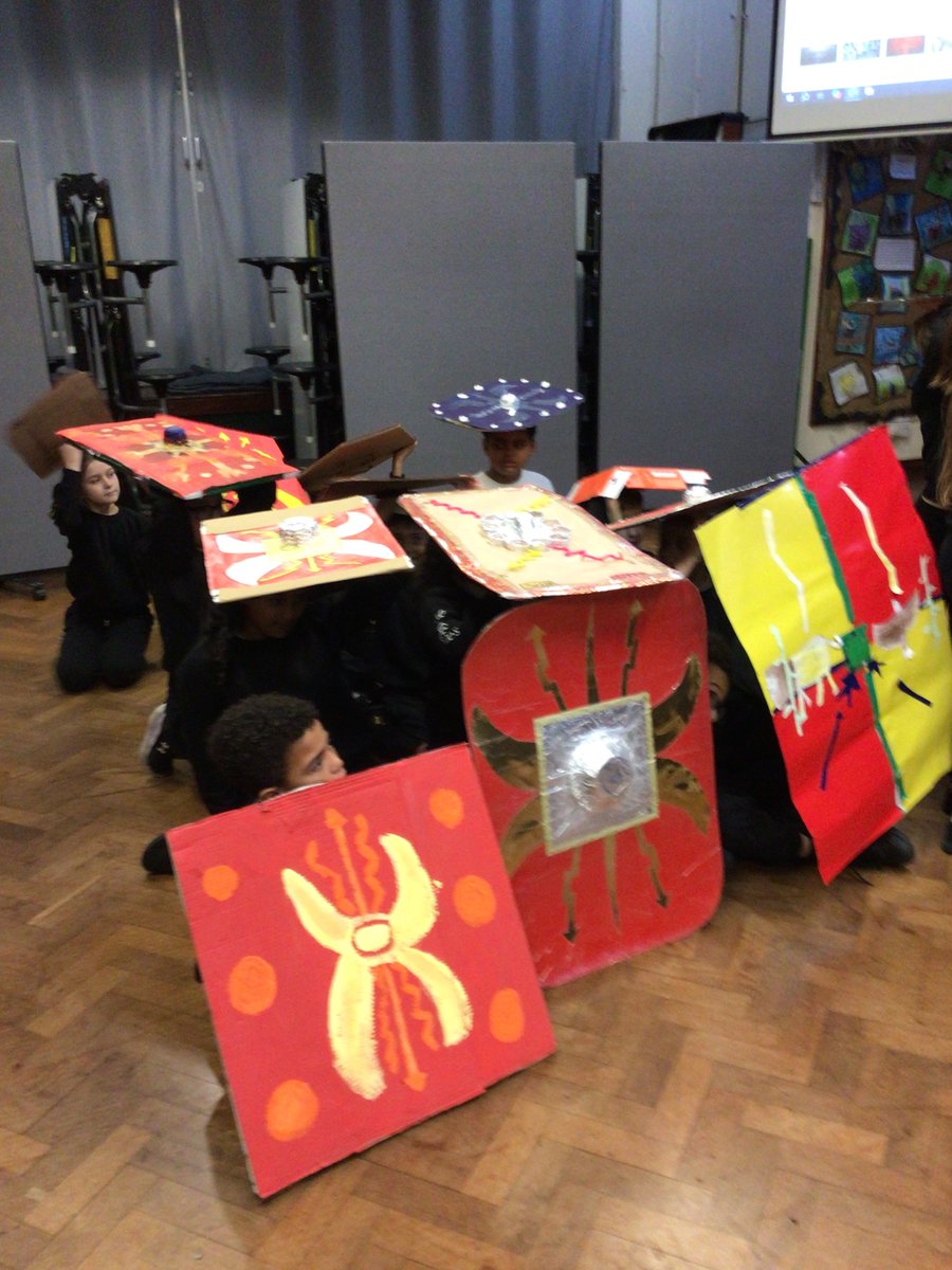 SCOS_Patrick's tweet photo. We pretended to be Roman soilders today making different military formations to defend the Roman army from Celts.#StCathsHistory https://t.co/xQ1jhnDLkG