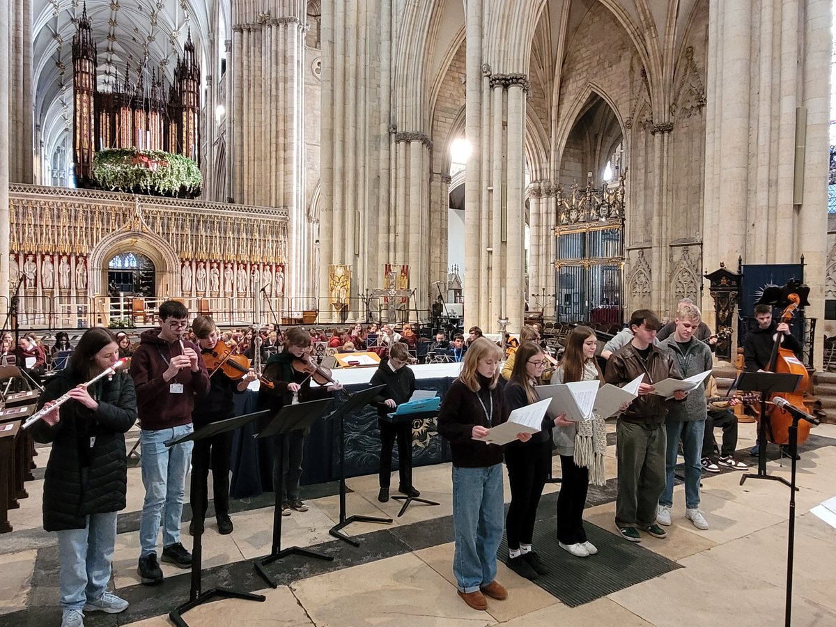 Fantastic musicians and singers of <a href="/music_ahs/">AHS Music</a> rehearse in <a href="/York_Minster/">York Minster</a> ahead of the <a href="/AHSYork/">Archbishop Holgate's</a> Christmas Carol service <a href="/York_Minster/">York Minster</a> tonight!
<a href="/PathfinderMAT/">Pathfinder MAT</a> <a href="/DioceseOfYork/">Diocese of York</a> <a href="/ABYyouthtrust/">Archbishops' Young Leaders Award</a> <a href="/churchofengland/">The Church of England</a> @CofE_EduLead <a href="/CofE_Education/">CofE Education</a>