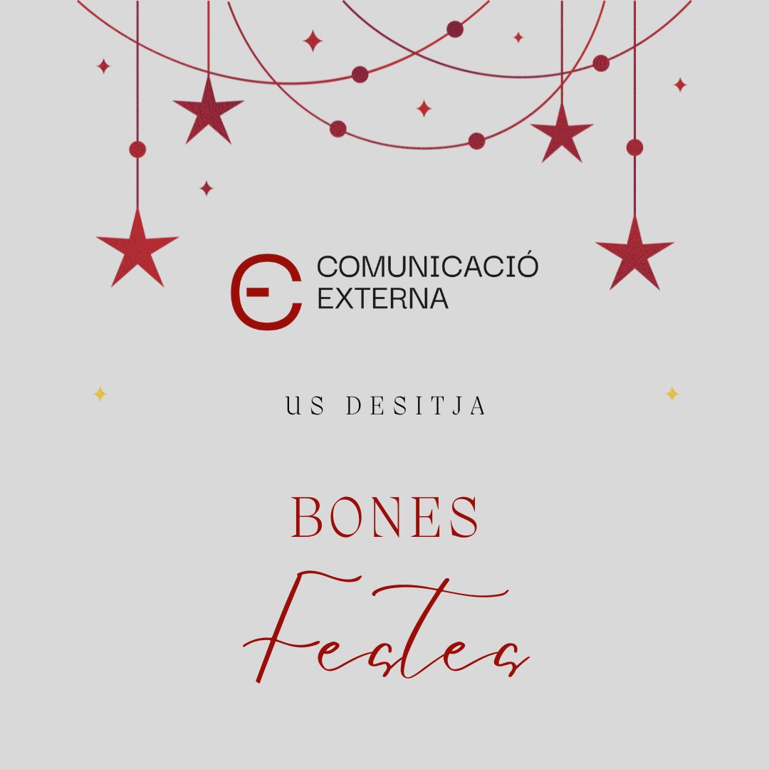 comexterna's tweet photo. 🎄 Comunicació Externa us desitja bones festes. https://t.co/TfFXsdYQwB