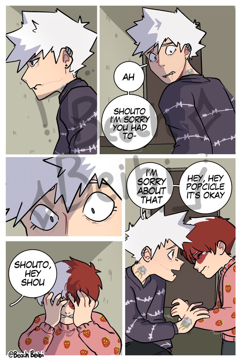 BeachBeibi's tweet image. Lost &amp;amp; Found part 9 (That I totally forgot to post on twt months ago)
 Quirkless AU ft. Todoroki siblings, Big brother Touya and Dabihawks but it’s complicated   
9.1