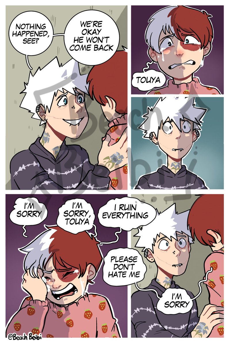BeachBeibi's tweet image. Lost &amp;amp; Found part 9 (That I totally forgot to post on twt months ago)
 Quirkless AU ft. Todoroki siblings, Big brother Touya and Dabihawks but it’s complicated   
9.1