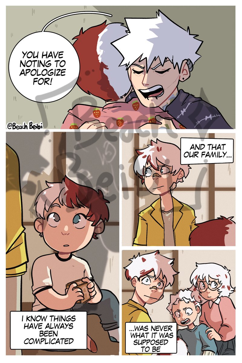 BeachBeibi's tweet image. Lost &amp;amp; Found part 9 (That I totally forgot to post on twt months ago)
 Quirkless AU ft. Todoroki siblings, Big brother Touya and Dabihawks but it’s complicated   
9.1