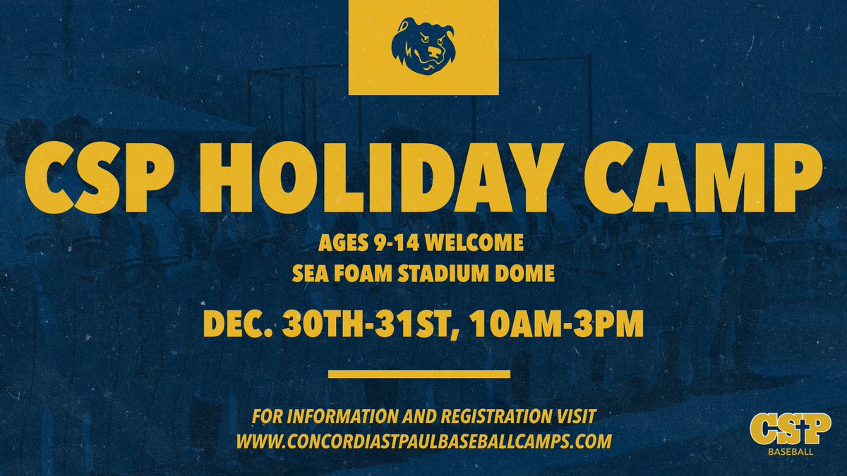 Don't forget to get signed up for our Annual Holiday Youth Skills Camp!  A great way to learn some new drills, work on your game and get yourself ready for the 2025 baseball season! Register at the link below!