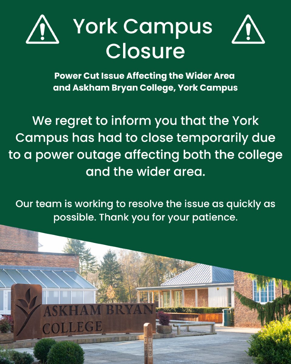 🚨 York Campus Closure 🚨