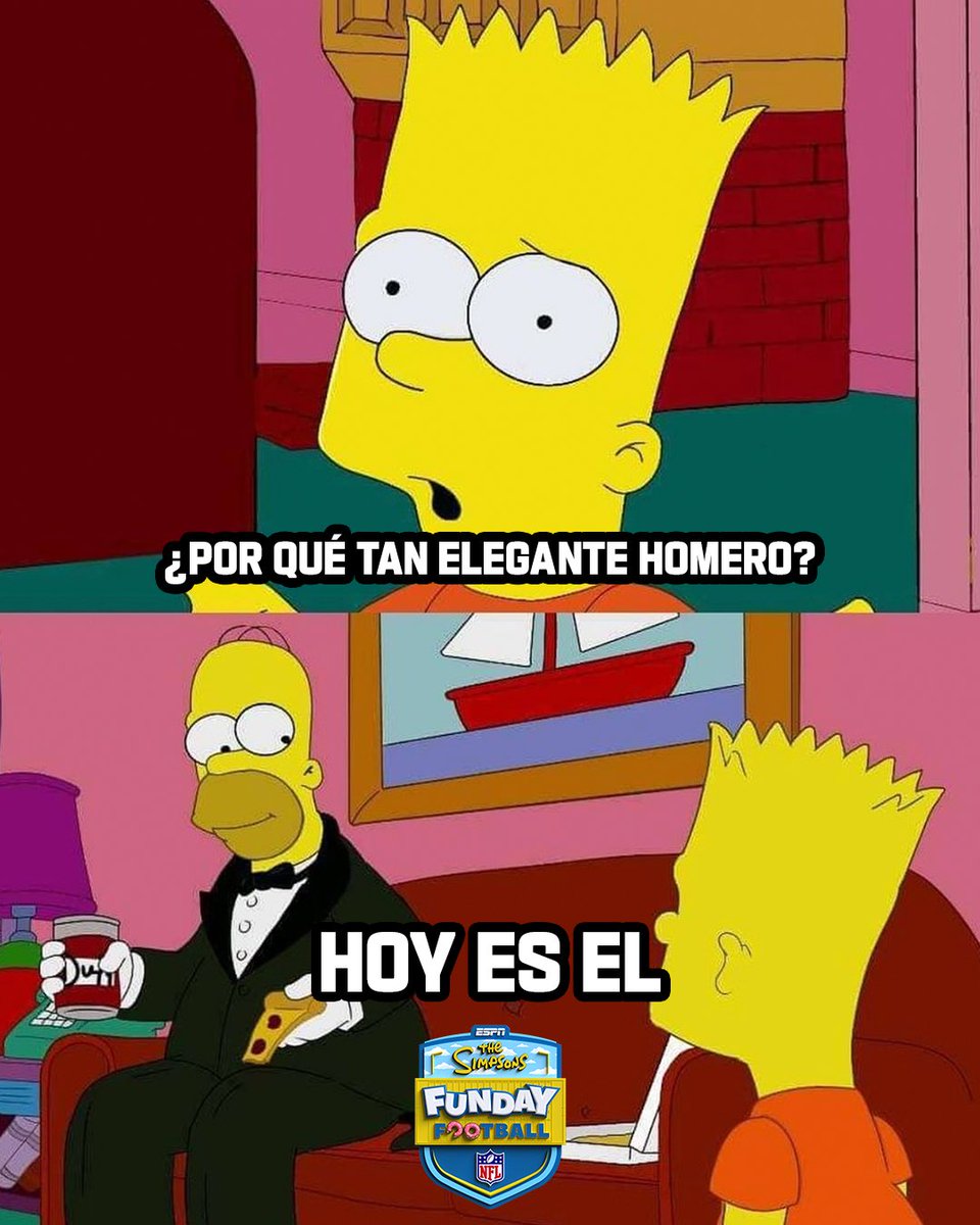 nflmx's tweet photo. ¡Los simpsons llegan al Mondayyy Niiight Foooootball! 🤌🏼

#NFLMX https://t.co/2QcUdeuZlK