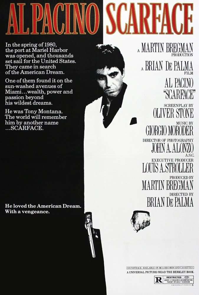 OnThisDayFilm's tweet photo. Scarface was released on this day 41 years ago (1983). #AlPacino #StevenBauer - #BrianDePalma https://t.co/B2Jfptqp97 https://t.co/USJ9g5CWtP