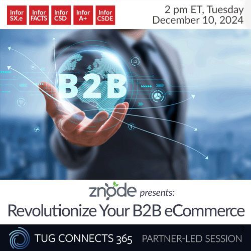 TUGconnects's tweet image. Join in tomorrow and learn how Znode’s adaptable platform empowers your business to expand its online presence, integrate sales into the eCommerce experience, and drive customer engagement to unlock new revenue opportunities. Register: buff.ly/3ZFpsin 
#InforDistribution
