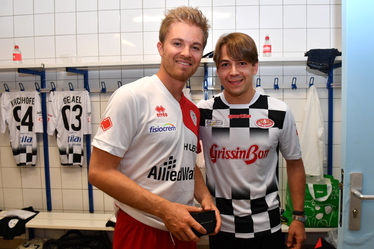 MONGRIP_MC's tweet photo. Throwback to the 2018 World Stars Football Match ⚽️
You may recognise some familiar faces posing with @augustofarfus and MONGRIP 👀

#MONGRIP #F1 #Formula1 #RacingFashion https://t.co/MkNRdCAue2
