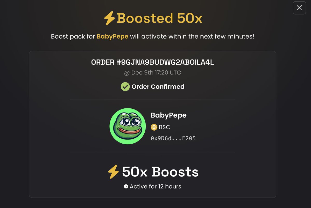 BabyPepeBNB's tweet photo. Ads and Boost live now on @dexscreener !

#Babypepe to 100M mc! https://t.co/qI43a0cuz9