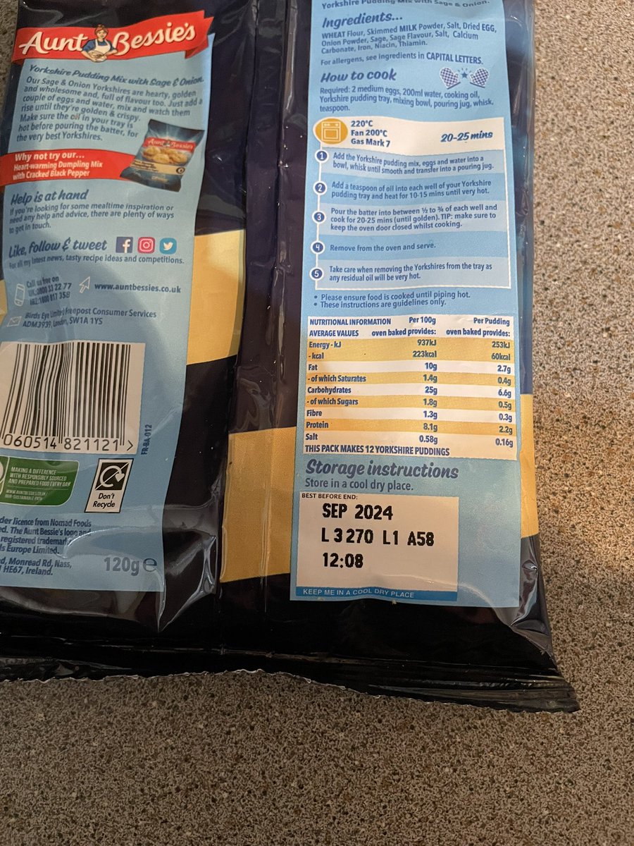 purples6689's tweet photo. @Tesco 2 items received in my shop yesterday….the crumpets I can forgive but sending me 3 months out of date mix is not acceptable https://t.co/P7nCCw8bjJ