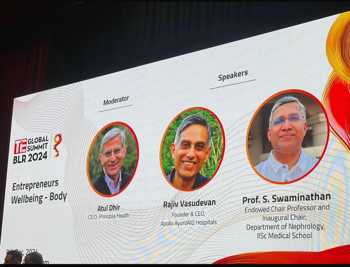 swaminathaniisc's tweet image. Had an amazing day interacting with very accomplished global leaders at the TiE Global Summit. Discussed the need for a holistic approach to health. Met many young entrepreneurs with social consciousness- world needs leaders who operate from the heart than mind.