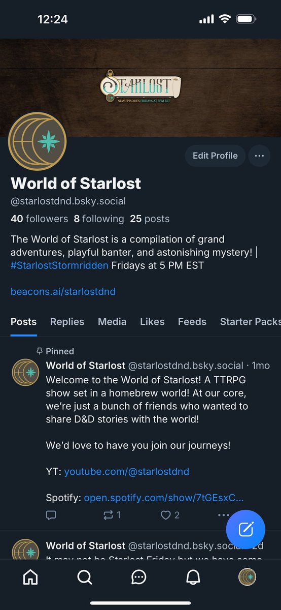 StarlostDnD's tweet photo. We’re trying to use our socials more. In particular 👀 this one. Go there https://t.co/7jjVdpXyeR