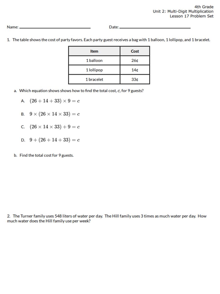 Math Monday: Today's 4th grade worksheet helps students solve two-step word problems involving multiplication, addition, and subtraction. >> fshtnk.org/4eDnN2a Want more? Find all of our free 3rd-5th grade math worksheets >> fshtnk.org/3YUTApx
