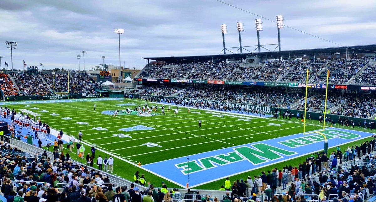 goTULANEt's tweet photo. First and foremost, I'd like to thank my parents for putting me in the position to be both a former football player and current fan of Tulane athletics. 

From the loge level of The Superdome for over 30 years, to the quaint section 120 of Yulman Stadium, I've made friendships that have lasted over 40 years. 

After careful consideration, and with a lifetime of #Tulane fandom remaining, I have decided to enter the Yulman Stadium Seating Portal with hopes to take my money, hunger, and eyeballs to the Glazer Family Club for 2025.

Thank you Tulane Football for being part of this journey. 🌊🏈💚💙