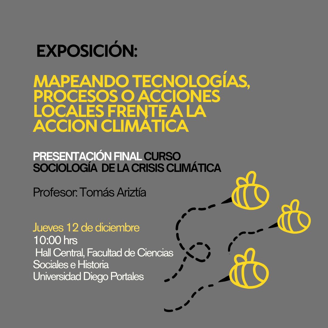 Laboratorio de Transformaciones Sociales (@labtranssocial) on Twitter photo 🌍📊 Exposición curso Sociología de la Crisis Climática de <a href="/tomasariztia/">Tomas Ariztía</a>
Presentación investigaciones sobre tecnologías y acciones locales para enfrentar la crisis socio-ambiental.
🗓️Diciembre 12, 10am
📍Hall central, Facultad de Ciencias Sociales udp
transformacionessociales.udp.cl 🌍📊 Exposición curso Sociología de la Crisis Climática de <a href="/tomasariztia/">Tomas Ariztía</a>
Presentación investigaciones sobre tecnologías y acciones locales para enfrentar la crisis socio-ambiental.
🗓️Diciembre 12, 10am
📍Hall central, Facultad de Ciencias Sociales udp
transformacionessociales.udp.cl