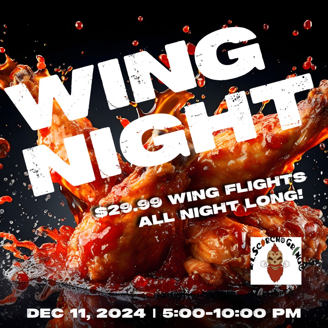 ChipShotsMN's tweet image. 🔥🔥Hey wing fans 🔥🔥
Wing night happening this Wednesday. Swing by and try 12 different seasonings and sauces from
@ElScorchoGringo. Exclusively at @ChipShotsMN.  #numnum