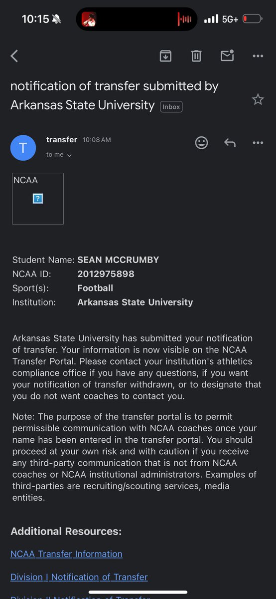 MillerMcCrumby's tweet image. Thank you Arkansas State University for everything!
Officially in the Transfer Portal with 1-2 Years Left Eligibility
6’4 238 TE