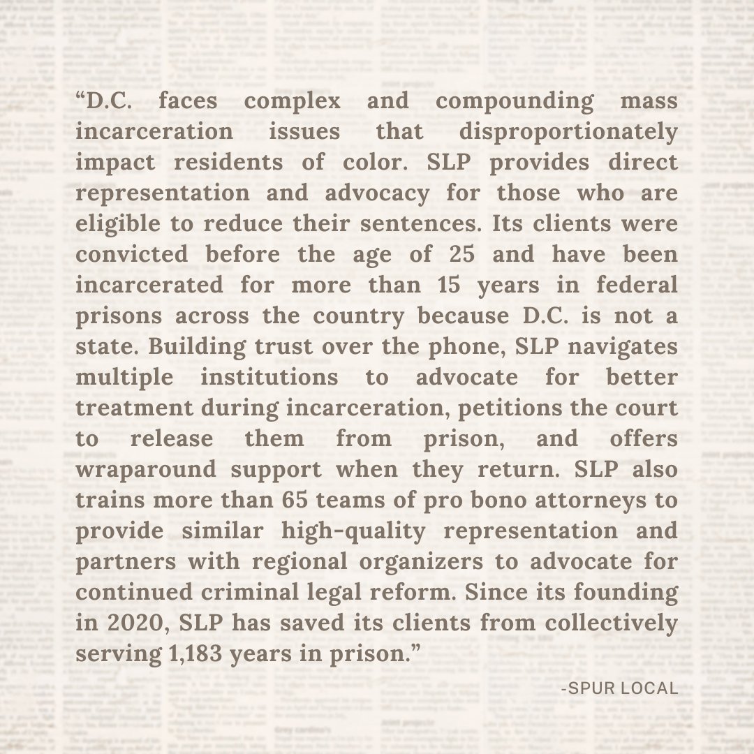 SLP has been featured in Washington City Paper's 2024 Giving Guide! Check out what they have to say about us!
#secondchances #washingtoncitypaper #givingtuesday #washingtondc #endmassincarceration