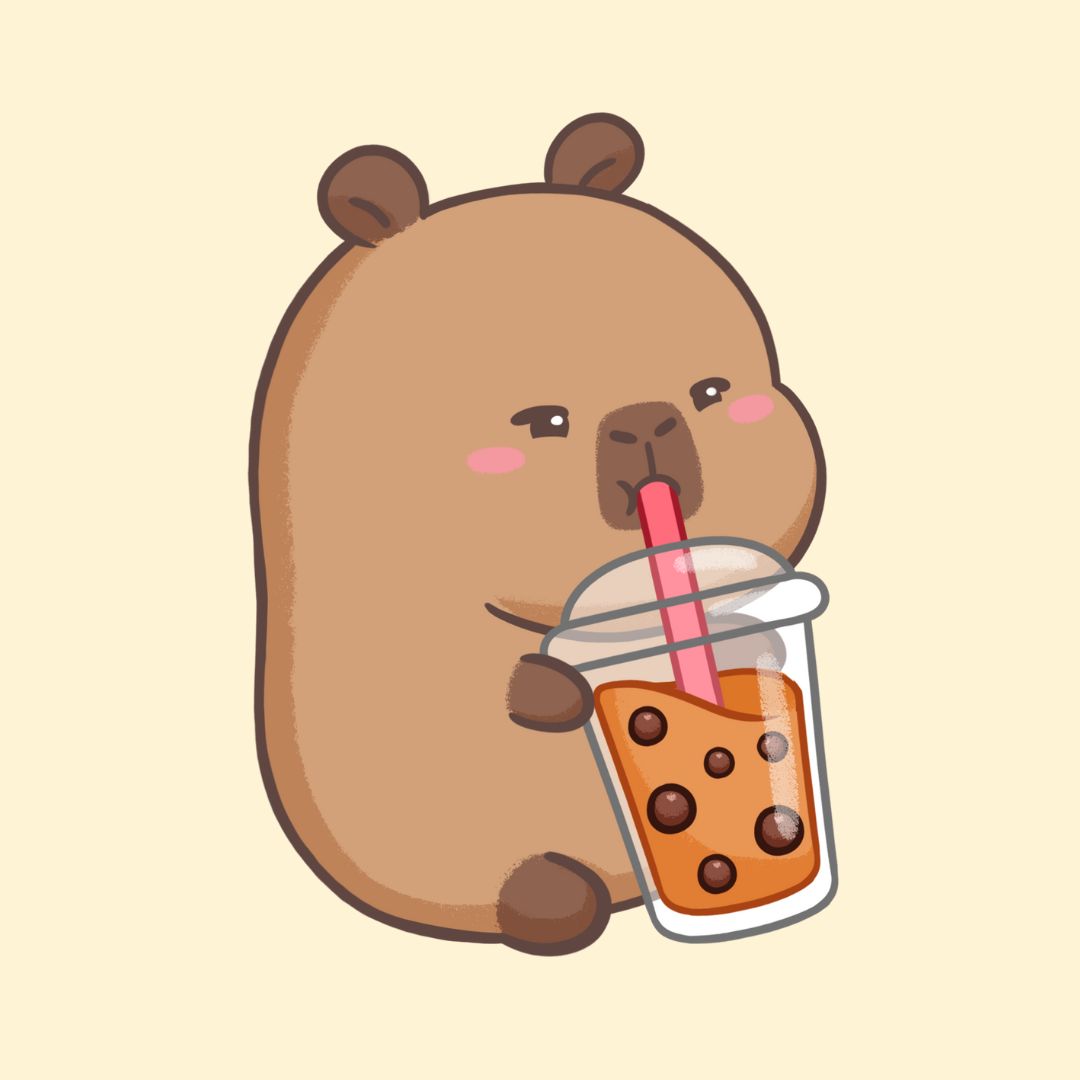 CapyFun's tweet image. 🐾✨ Love boba tea? Make these adorable capybaras your profile picture! 🥤💕 Which one’s your vibe? Let us know! 👇 #Capybara #illustrationart #kawaii #capyfun