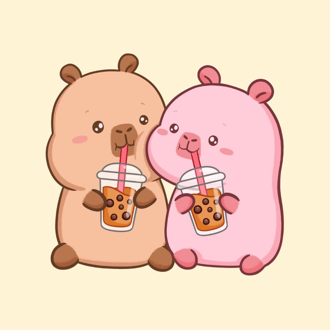 CapyFun's tweet image. 🐾✨ Love boba tea? Make these adorable capybaras your profile picture! 🥤💕 Which one’s your vibe? Let us know! 👇 #Capybara #illustrationart #kawaii #capyfun