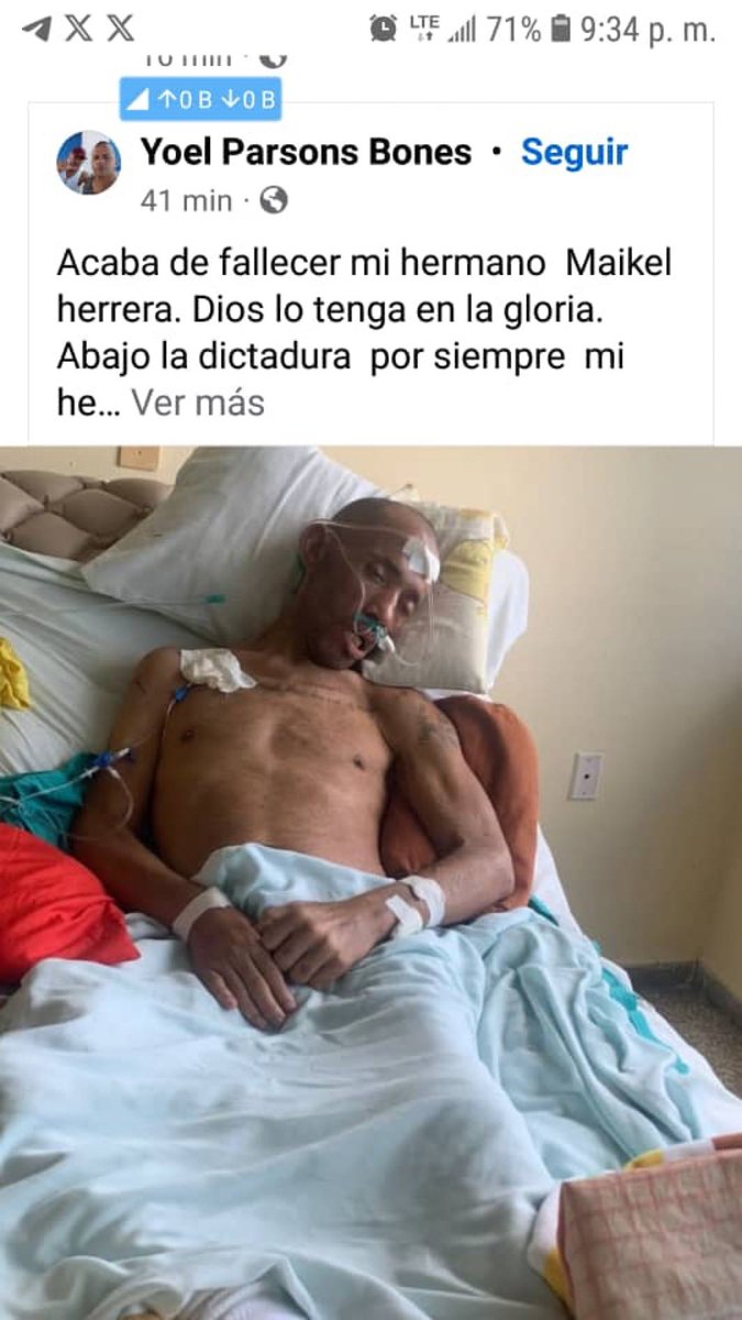 La Dictadura cubana sigue cobrando víctimas! #AbajoLaDictadura