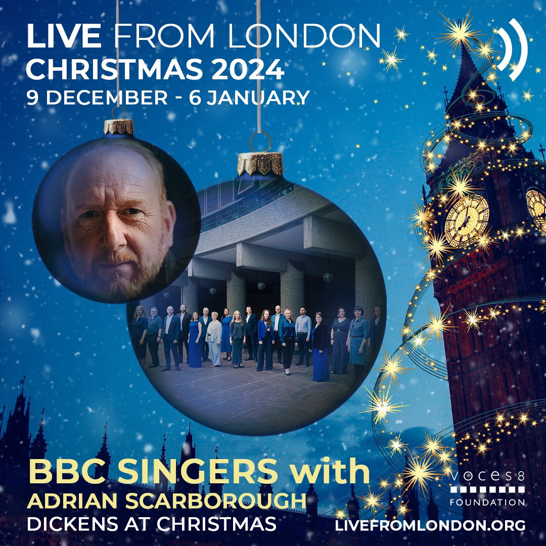BBC Singers (@bbcsingers) on Twitter photo #LIVEfromLondon We join actor Adrian Scarborough for Dickens at Christmas. ❄️ Readings from Dickens' festive writings are interwoven with a selection of carols including Tavener's The Lamb, The Holly and the Ivy & In the Bleak Midwinter.
🎟️ £14
Watch now: livefromlondon.org/christmas24-bb… #LIVEfromLondon We join actor Adrian Scarborough for Dickens at Christmas. ❄️ Readings from Dickens' festive writings are interwoven with a selection of carols including Tavener's The Lamb, The Holly and the Ivy & In the Bleak Midwinter.
🎟️ £14
Watch now: livefromlondon.org/christmas24-bb…