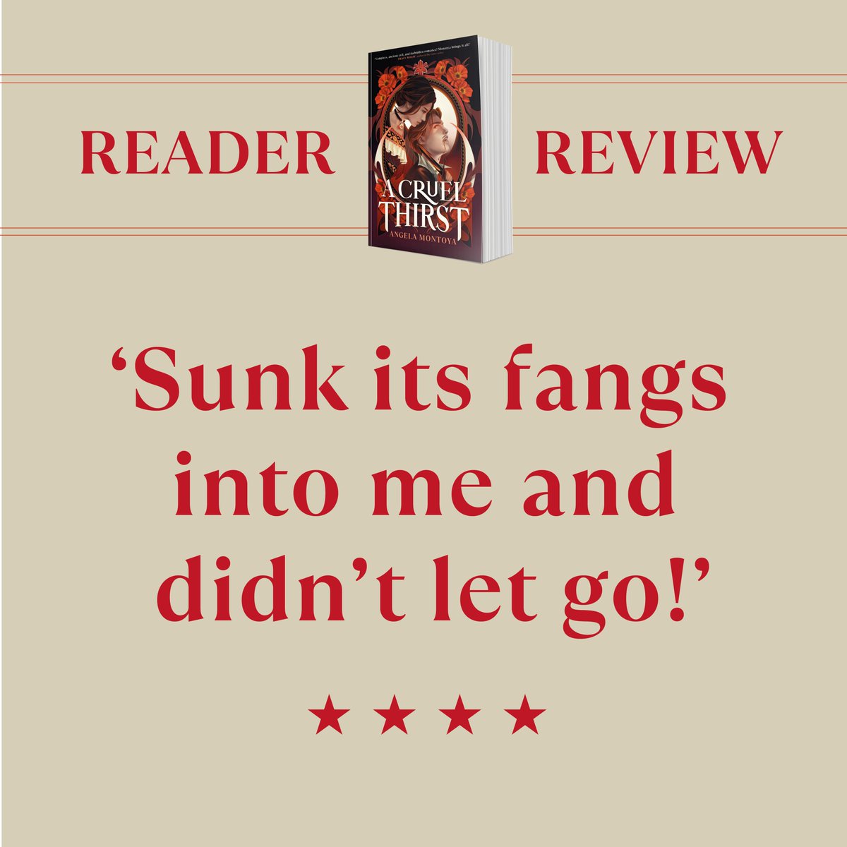 Ink Road (@inkroadbooks) on Twitter photo Early reviews are coming in for A Cruel Thirst by <a href="/montoyasangel/">✨Angela Montoya✨SINNER’S ISLE</a>! 🩸 We can't wait to kick off 2025 with this beautiful, romantic fantasy!
Pre-order here: shorturl.at/62qWM Early reviews are coming in for A Cruel Thirst by <a href="/montoyasangel/">✨Angela Montoya✨SINNER’S ISLE</a>! 🩸 We can't wait to kick off 2025 with this beautiful, romantic fantasy!
Pre-order here: shorturl.at/62qWM