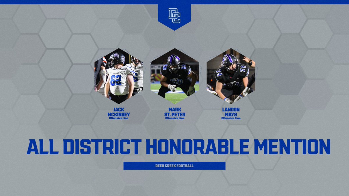 DeerCreekFB's tweet photo. Congrats to our Football players making the All District Team! #GOCREEK https://t.co/IZbUr4oGCF