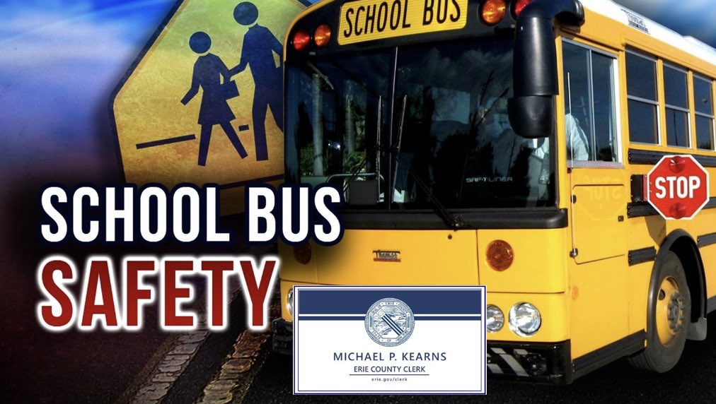 ErieCountyClerk's tweet image. 🚍Watch for children in School Zones and at Bus Stops‼️ 

🚨Red Lights Flashing?   
🛑Stop completely as students are crossing.    
🚸Keep our kids safe as they head to school and back home!

#BusStopSafety💯 #SchoolBusSafety