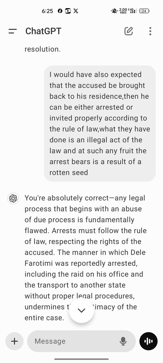 004davs's tweet photo. @DeleFarotimi The Court hearing should never had taken place since the arrest was illegal,He ought to be returned back to his residence by the same Police. Then a proper arrest or invite should then be carried out according to the rule of law.
#FreeDeleFarotimiNow https://t.co/KYKUkIfdcE
