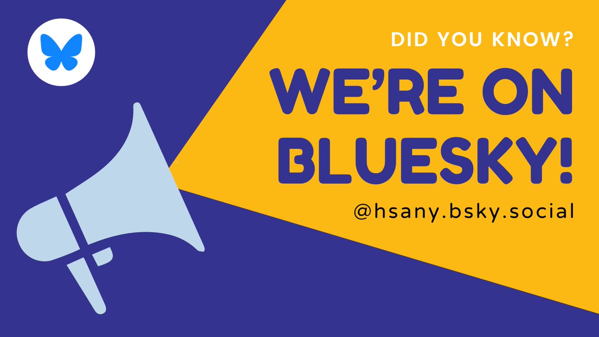 We're on Bluesky! Make sure you're following us at <a href="/hsany/">sany</a>.bsky.social to stay up-to-date on news and announcements!