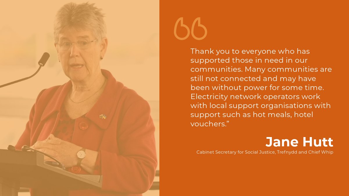 Welsh Government Communities (@wg_communities) on Twitter photo The Cabinet Secretary thanks volunteers, voluntary organisations, CVCs, <a href="/WCVAcymru/">WCVA | CGGC</a>, and emergency services for supporting communities affected by the storm.
Please continue to check on vulnerable neighbours and call 101 for non-emergency issues.📞 The Cabinet Secretary thanks volunteers, voluntary organisations, CVCs, <a href="/WCVAcymru/">WCVA | CGGC</a>, and emergency services for supporting communities affected by the storm.
Please continue to check on vulnerable neighbours and call 101 for non-emergency issues.📞