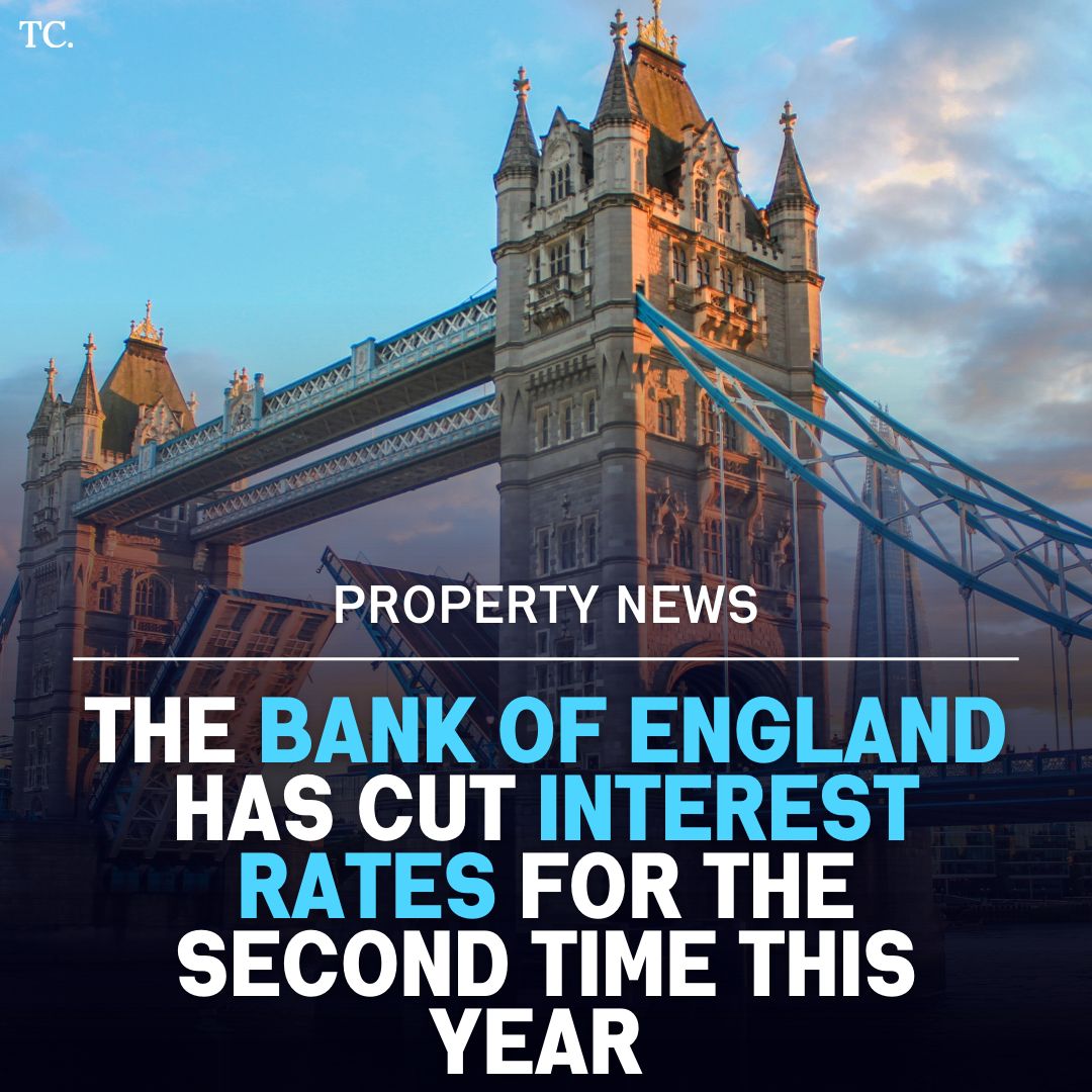 The Bank of England has cut interest rates for the second time this year, initially falling to 5% in August and now sitting at 4.75%. 

This is great news for both buyers and those remortgaging.

Visit trackcapital.co.uk to speak to one of our experts.

#UKPropertyNews