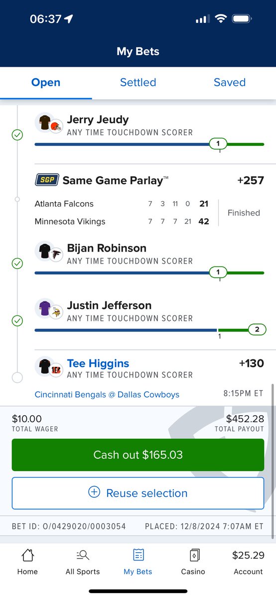 phlairtime's tweet photo. Tee Higgins, my man! Let’s make this happen! #Fanduelparlay https://t.co/ohsQRmXUTh