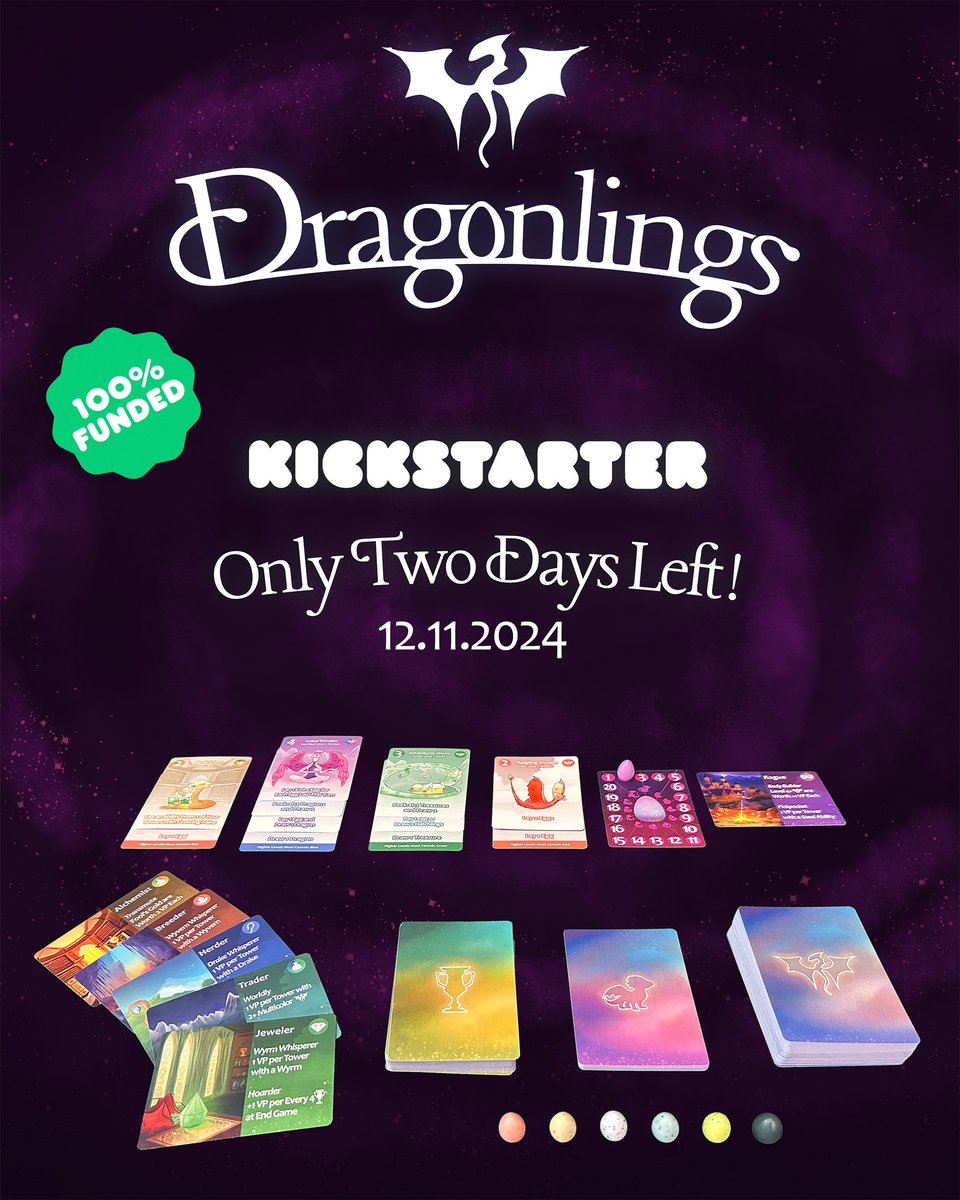 B_UpGames's tweet photo. The Dragonlings #Kickstarter ends soon!
There are just 2 days left to capture exclusive discounts!
https://t.co/Jmp3uM5Tsx

#Dragonlings #dragons #kickstartergames #boardgames #cardgames https://t.co/WMNMq1cJOF