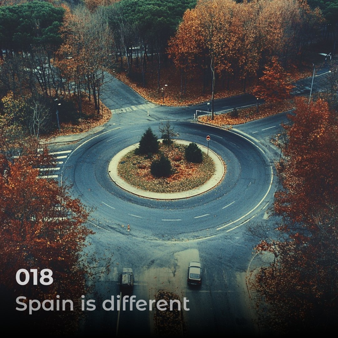 MarkBradleyGB's tweet image. Navigating Spanish roundabouts? Right lane for going right or straight, left lane for left turns or U-turns. But beware, interpretations vary!  #DrivingInSpain
