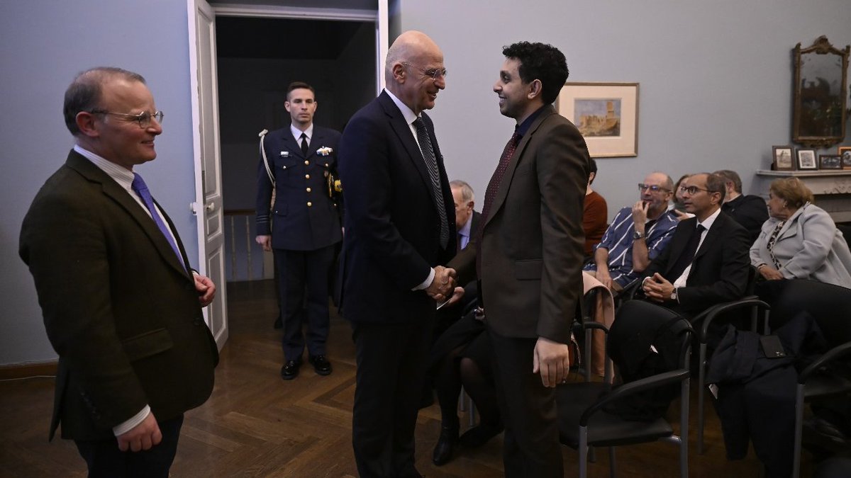 NikosDendias's tweet photo. Με τον Πρόεδρο του Αγγλο - Ελληνικού Συνδέσμου Dr John Kittmer, στην ομιλία του Καθηγητή και συγγραφέα Islam Issa @islamaissa το «Αλεξανδρινό Όνειρο», κατά την ετήσια εκδήλωση σε συνεργασία με τη Βρετανική Σχολή Αθηνών (BSA) @BSAthens. https://t.co/fnlRlUW1Br