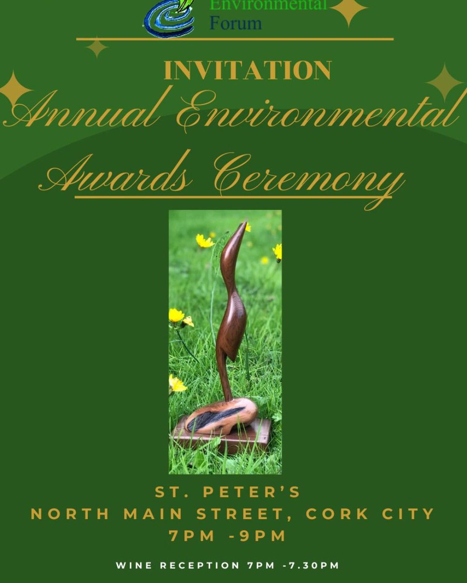 TheEnvironForum (@environforum) on Twitter photo This is the week. Our Awards Ceremony is on Thursday and we invite you to join us in acknowledging & congratulating all of the very worthy recipients who are working so hard to support nature, reduce energy use & consumption, change policy & laws & green business <a href="/StPetersCork/">St. Peter's Cork</a> This is the week. Our Awards Ceremony is on Thursday and we invite you to join us in acknowledging & congratulating all of the very worthy recipients who are working so hard to support nature, reduce energy use & consumption, change policy & laws & green business <a href="/StPetersCork/">St. Peter's Cork</a>