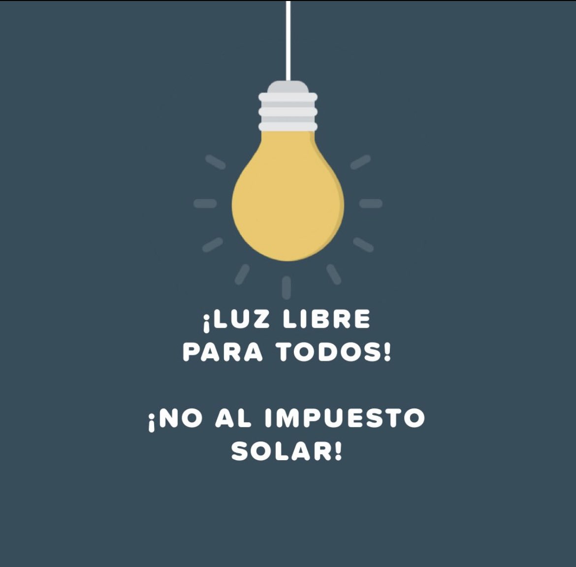 El sol no es de nadie! No al impuesto a la energía solar!