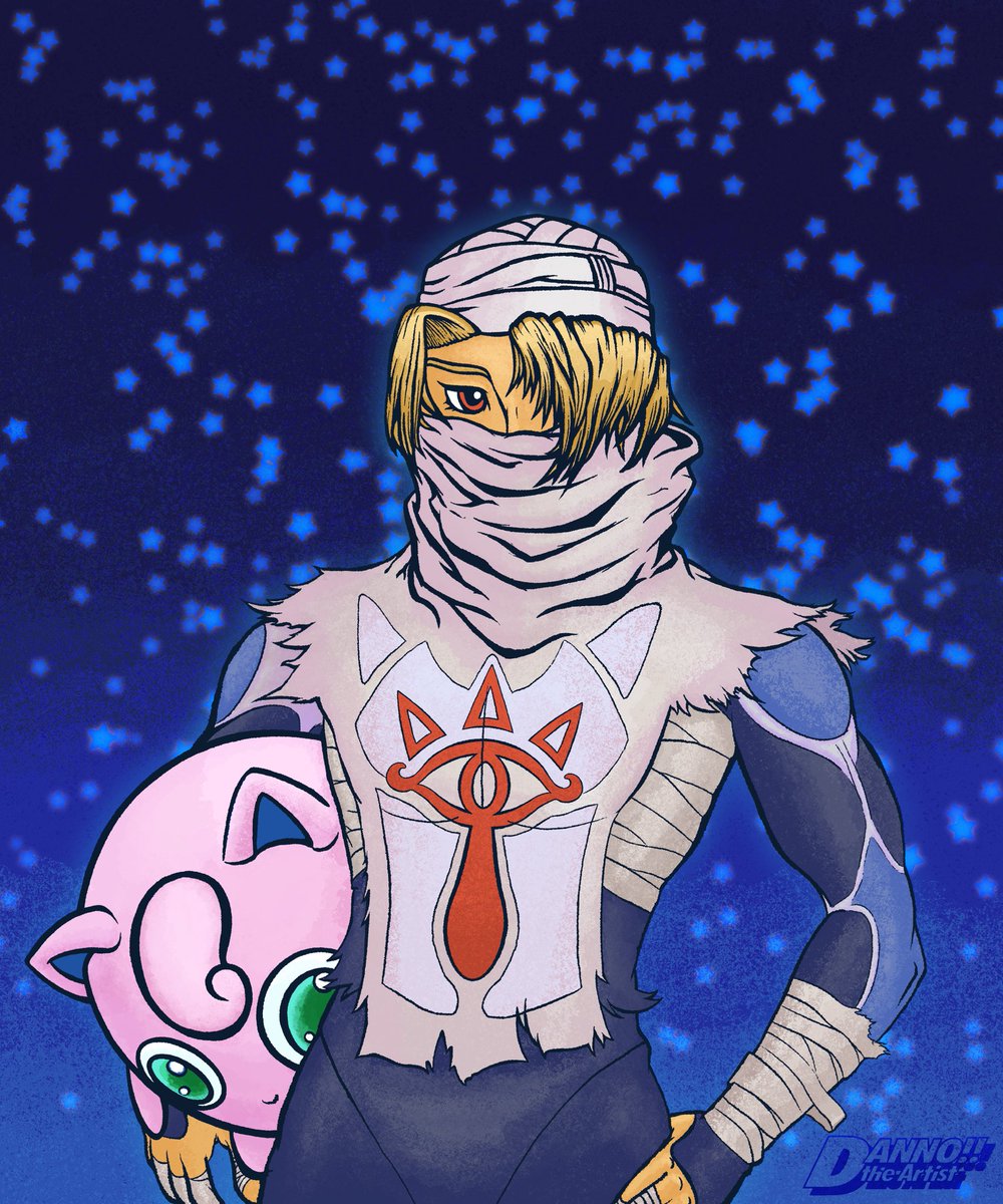 MoxyDumpling's tweet photo. Look at this amazing art piece I got from @DannoTheArtist for my birthday! It’s my Super Smash Bro mains and they came out fantastic! Thank you again Danno! https://t.co/FnhVwDKacU